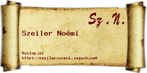 Szeiler Noémi névjegykártya